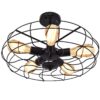 5 Light Modern Black Iron Sphere Modern Chandelier