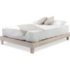 Full size Solid Wood Heavy Duty Platform Bed Frame in Off-White – Made In USA