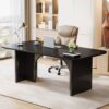 Modern Extra Large Executive Home Office Computer Desk in Black