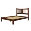 Queen size Solid Pine Wood Platform Bed Frame with Headboard in Cherry