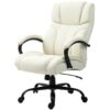 Cream White Big/Tall Adjustable Height Office Chair – 500 lbs. Weight Capacity