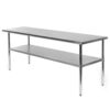 Heavy Duty 72 x 24 inch Stainless Steel Kitchen Restaurant Prep Work Table