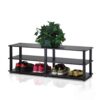 Modern 3-Shelf Espresso Black Shoe Rack – Holds up to 18 Pair of Shoes