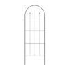 Outdoor 80-inch Tall Garden Trellis in Black Powder Coated Steel Finish