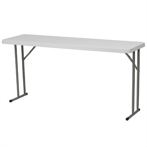 White Top Commercial Grade 60-inch Folding Table – Holds up to 330 lbs