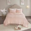 Full/Queen 100-Percent Cotton Chenille Bedspread with Fringe Hem in Pink Blush Full/Queen 100-Percent Cotton Chenille Bedspread with Fringe Hem in Pink Blush