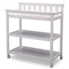 Modern White Baby’s First 2 Shelf Changing Table with Wheels