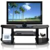 Espresso & Black TV Stand Entertainment Center – Fits up to 42-inch TV
