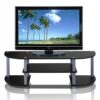 Contemporary Grey and Black TV Stand – Fits up to 42-inch TV