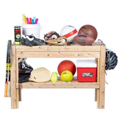 2 Tier Adjustable Cedar Wood Multipurpose Storage Shelves – Made In USA