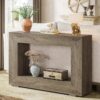 Modern Farmhouse 47-inch Long Entryway / Console Table in Grey Wood Finish