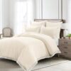 Full/Queen French Country Ivory 5-Piece Lightweight Comforter Set w/ Lace Trim