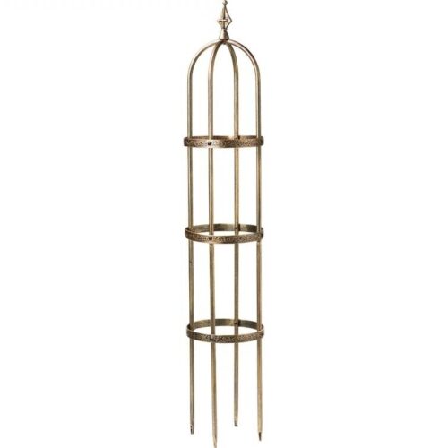 60-inch Copper Finish Steel Outdoor Garden Trellis Obelisk