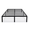 King size Modern Heavy Duty Black Metal Platform Bed Frame