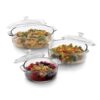 6-Piece Glass Bakeware Casserole Baking Dish Set – Dishwasher and Oven Safe