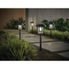 4 Pack – Solar LED Light Set – Outdoor Path Lighting in Black