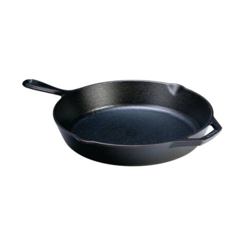 12-inch Cast Iron Skillet Frying Pan with Pour Spout – Made in the USA
