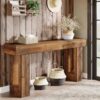Modern Farmhouse 63-inch Entryway Console Sofa Table in Distressed Wood Finish