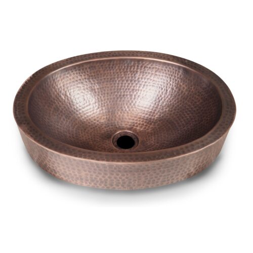 Oval Hammered Copper Bathroom Sink Drop-in or Vessel Oval Hammered Copper Bathroom Sink Drop-in or Vessel