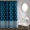 72-inch Navy White Nautical Anchor Polyester Shower Curtain