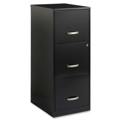 Black Metal 3-Drawer Vertical Filing Cabinet – Great for Home Office