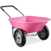 Heavy Duty 2-Wheel Multipurpose Rust Proof Wheelbarrow – Pink