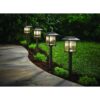 4 Pack – Bronze Gold Solar LED Light Set – Outdoor Path Yard Lighting