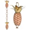 8.5 Ft. Copper Pineapple Rain Chain Gutter Downspout – Basin Not Included