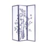3-Panel Asian Shoji Screen Room Divider with Bamboo Print