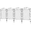 4 Pack Steel Foldable Fence Floral Trellis Panel Animal Barrier