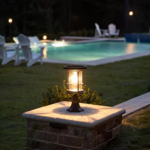 Outdoor Pole/Base/Wall Mount Solar LED Light – Yard Path Lighting – 100 Lumens