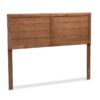 Queen size Farmhouse Headboard in Rustic Brown Walnut Wood Finish