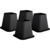 6-inch High Bed Risers in Black – 4-Pack