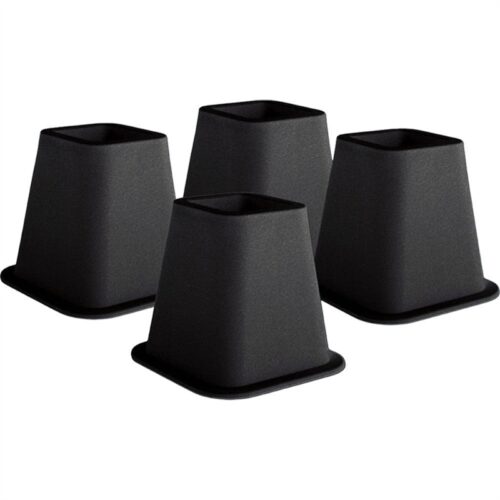 6-inch High Bed Risers in Black – 4-Pack