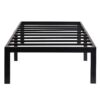 Twin 18-inch High Heavy Duty Black Metal Platform Bed Frame