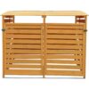 Outdoor Solid Wood Garbage Can Recycle Bin Storage Shed – Holds 2 Trash Bins
