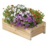 Natural Unfinished Cedar Wood Planter Box 21-inch x 11-inch – Made in USA