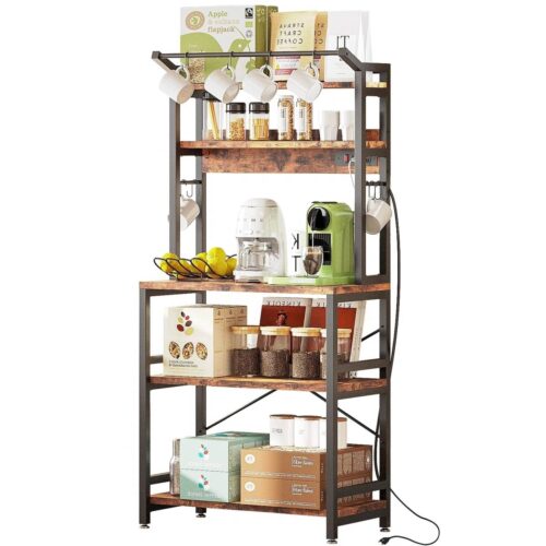 Modern Heavy Duty Baker’s Rack Kitchen Living Room Office Shelving Unit