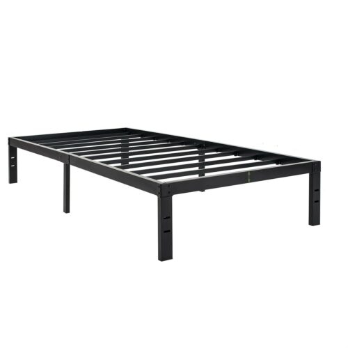 Twin XL College Dorm Heavy Duty Black Metal Platform Bed Frame Twin XL College Dorm Heavy Duty Black Metal Platform Bed Frame