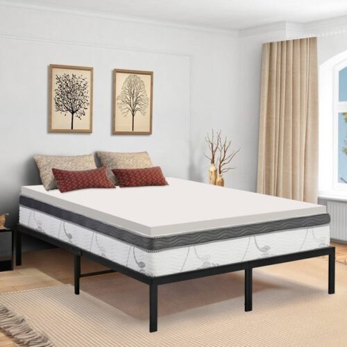 Twin Size 2 Inch Thick Plush High Density Foam Mattress Topper – Medium Firm