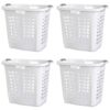 Set of 4 Heavy Duty Plastic Laundry Hamper Dirty Clothes Basket