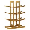 12-Bottle Wine Rack Modern Asian Style in Natural Bamboo